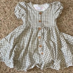 Sweet Honey gray gingham twirl dress 3T